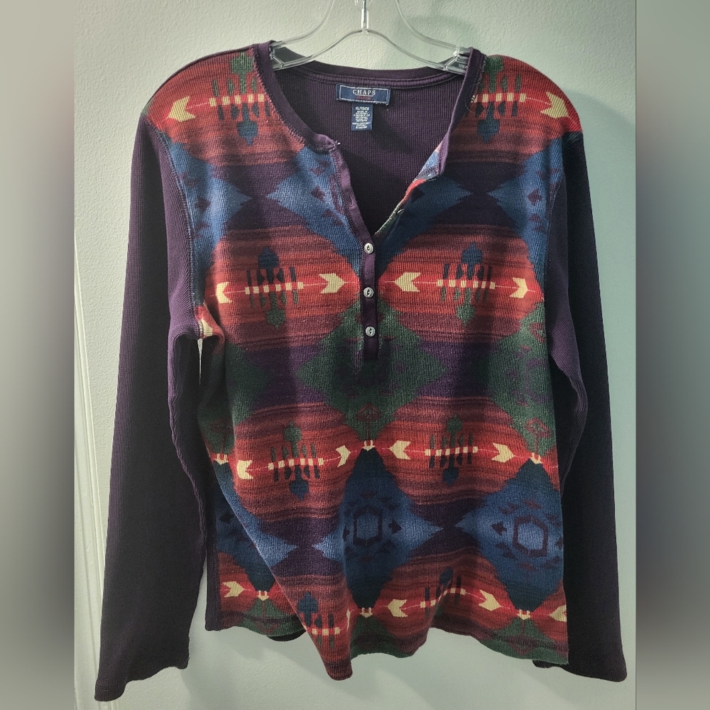 Chaps Colorful Southwestern Print